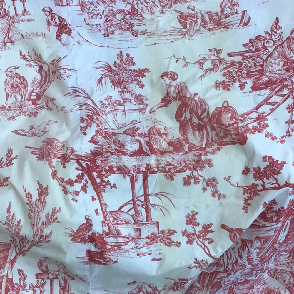 Vintage Toile Fabric - Picture 3 of 5